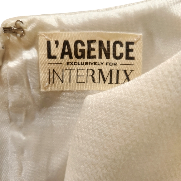 L'agence Exclusively for Intermix - Ivory Sleeveless Sheath Bodycon Dress Sz 4 - Picture 4 of 12